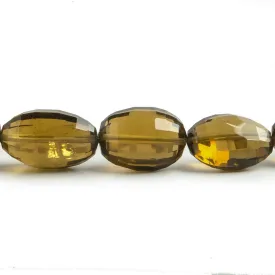 10x8-16x11mm Whiskey Quartz checkerboard faceted ovals 16 inch 33 Beads