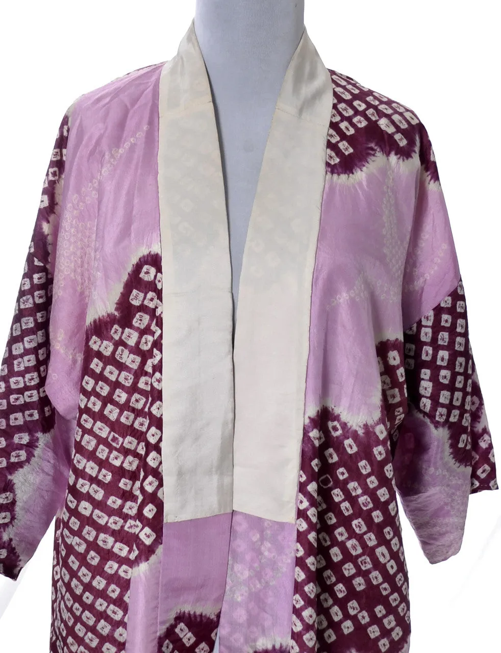 1920's Vintage Kimono Japanese Phoenix Silk Shibori