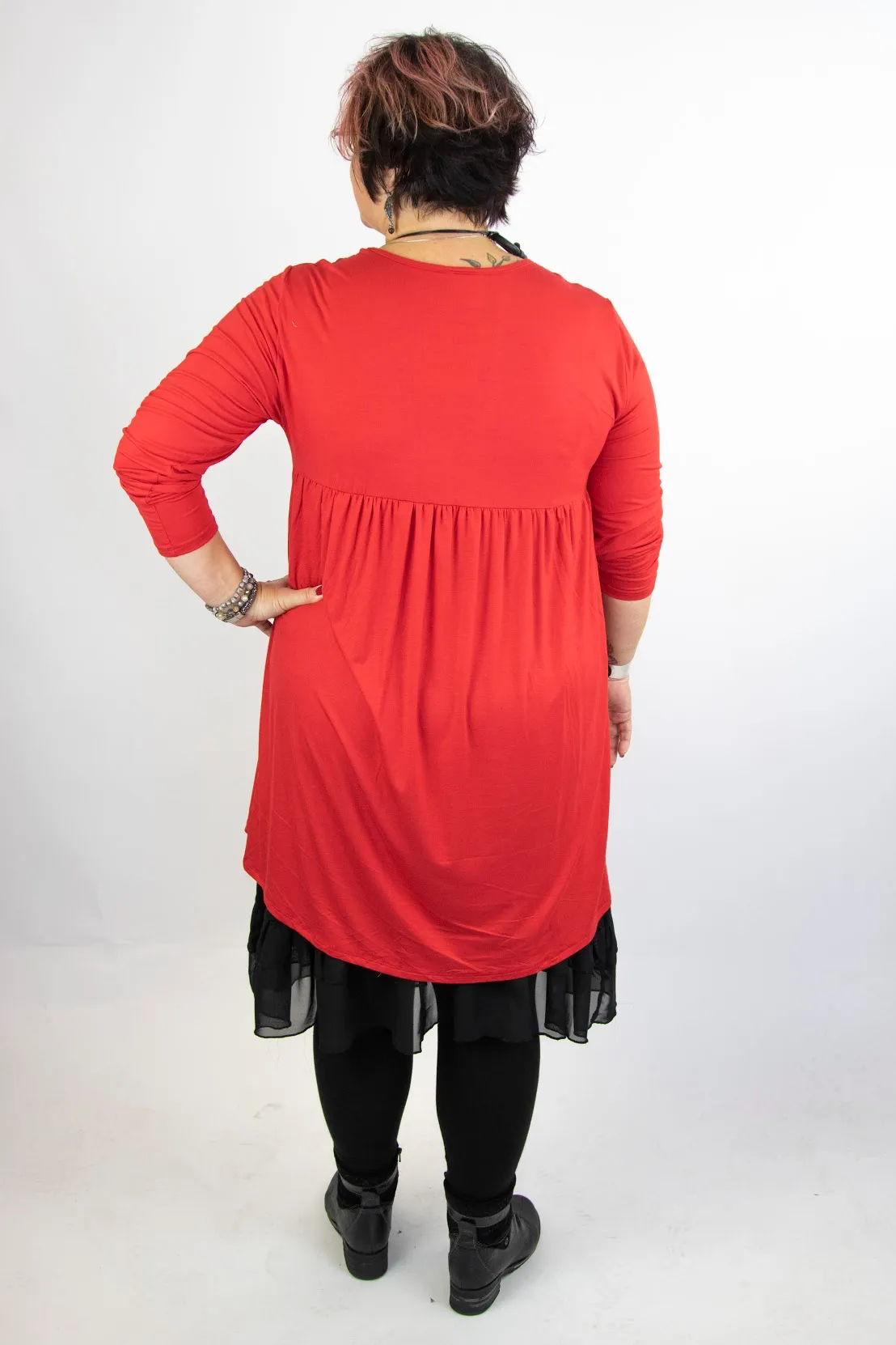 2AM Long Sleeves Tunic - Red