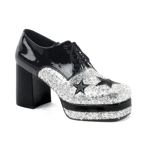 3 1/2" Heel Men's Glitter Glamrock Platform  (GLAMROCK-02)