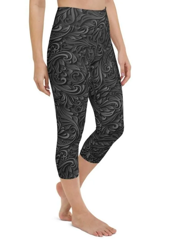 3D Art Deco Yoga Capris