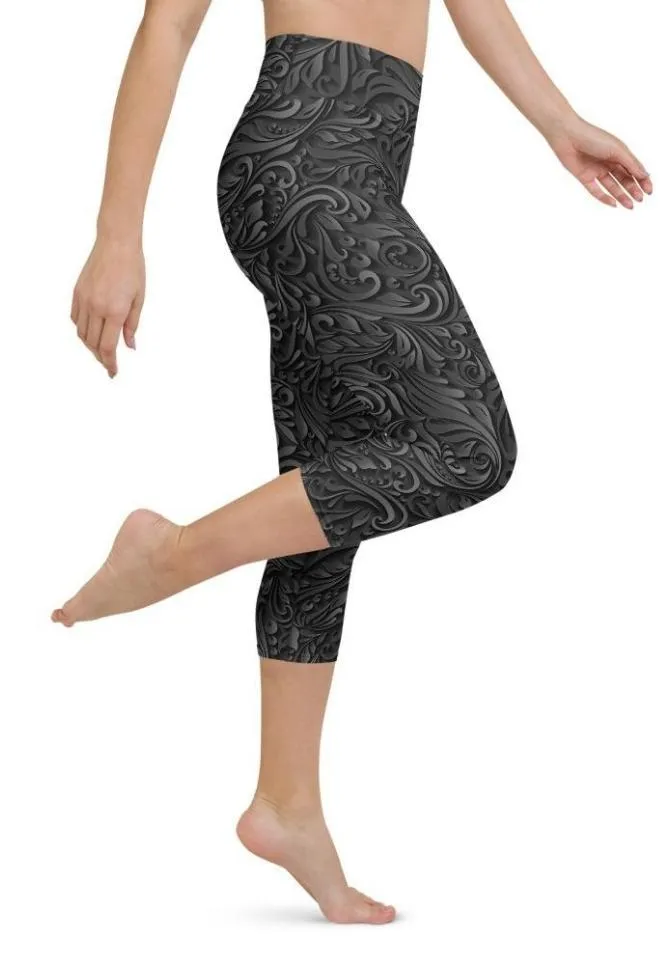 3D Art Deco Yoga Capris