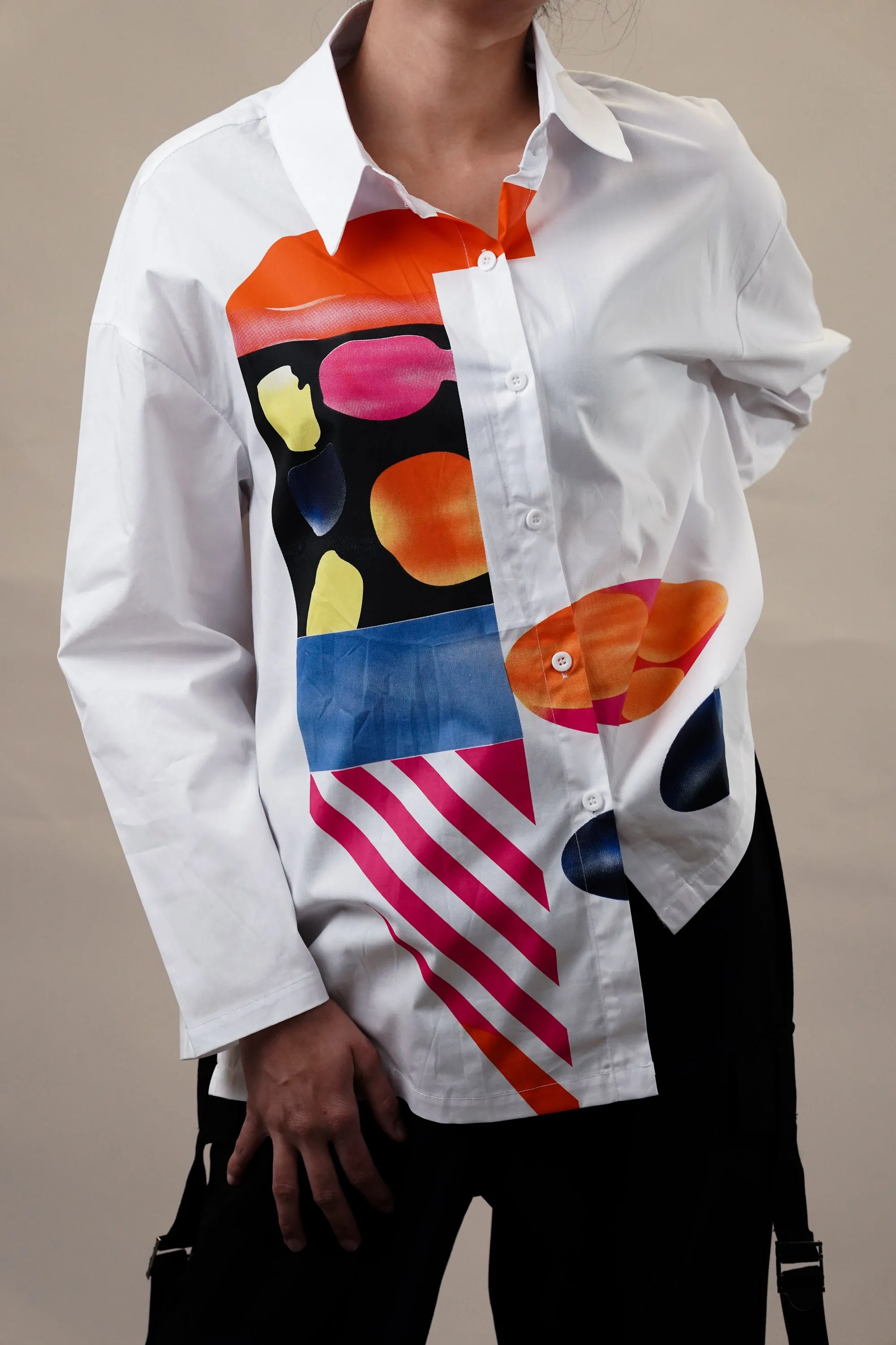 Abstract Pop Oversized Shirt