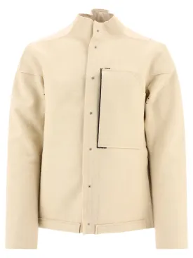 ACRONYM Men's White Wool Jacket with Windproof and Water Repellent Features for FW23