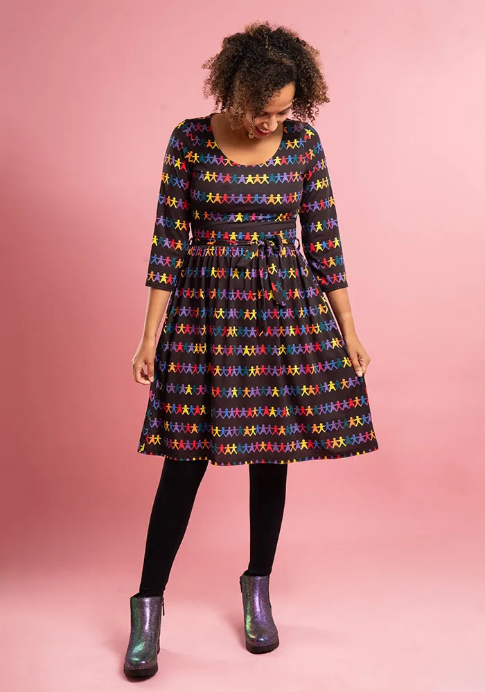 Addie Paper Chain Print Dress