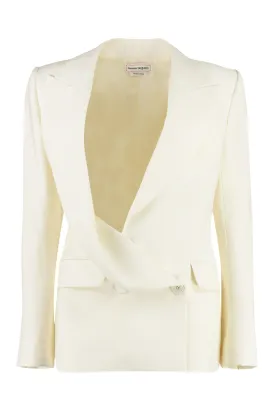 ALEXANDER MCQUEEN Double-Breasted Wool Jacket for Women - SS23 Collection