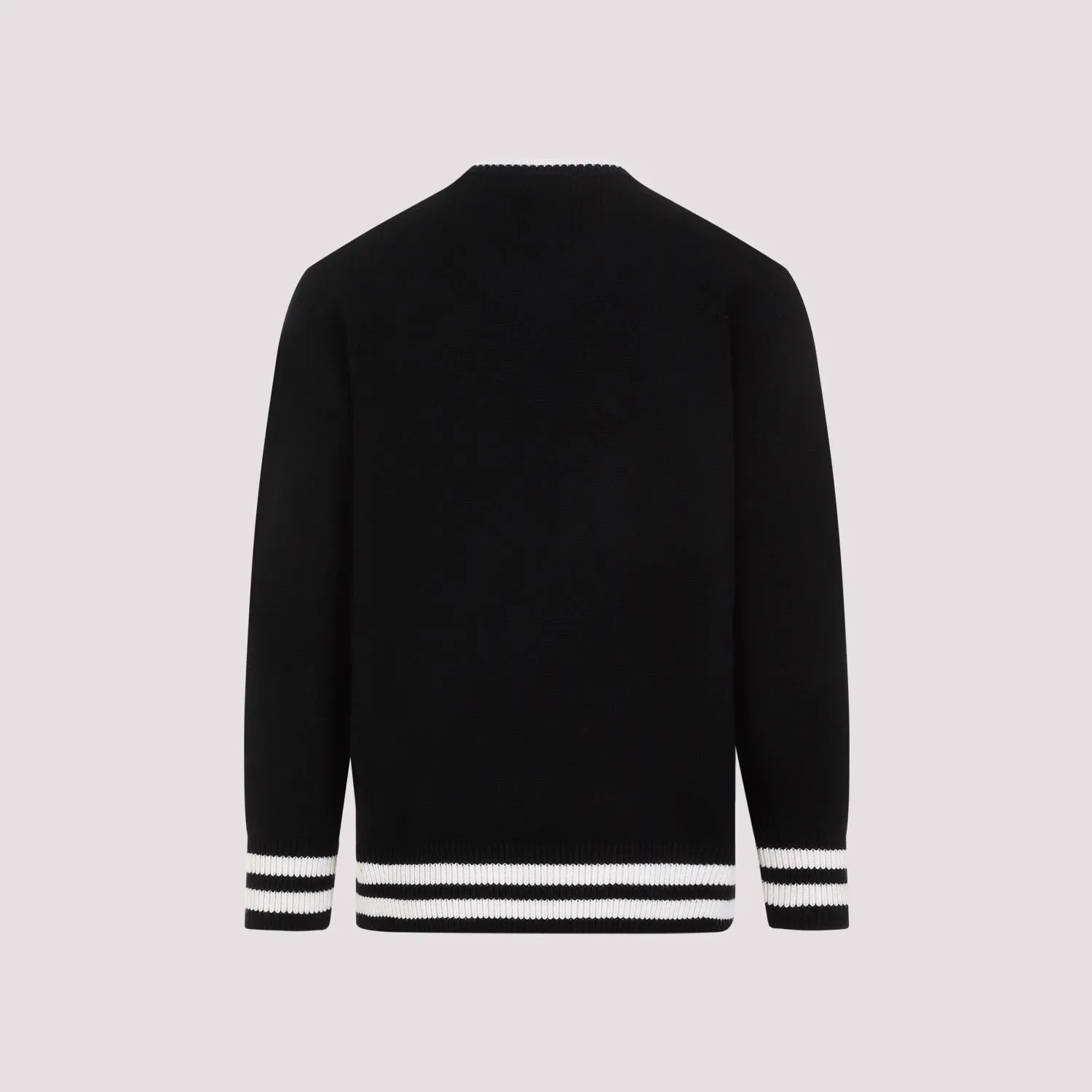 ALEXANDER MCQUEEN Luxurious Black Wool Sweater for Men (FW23)