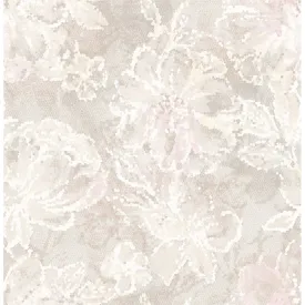 Allure Blush Floral Wallpaper  | Brewster Wallcovering