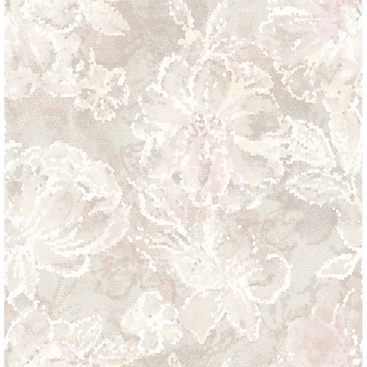 Allure Blush Floral Wallpaper  | Brewster Wallcovering