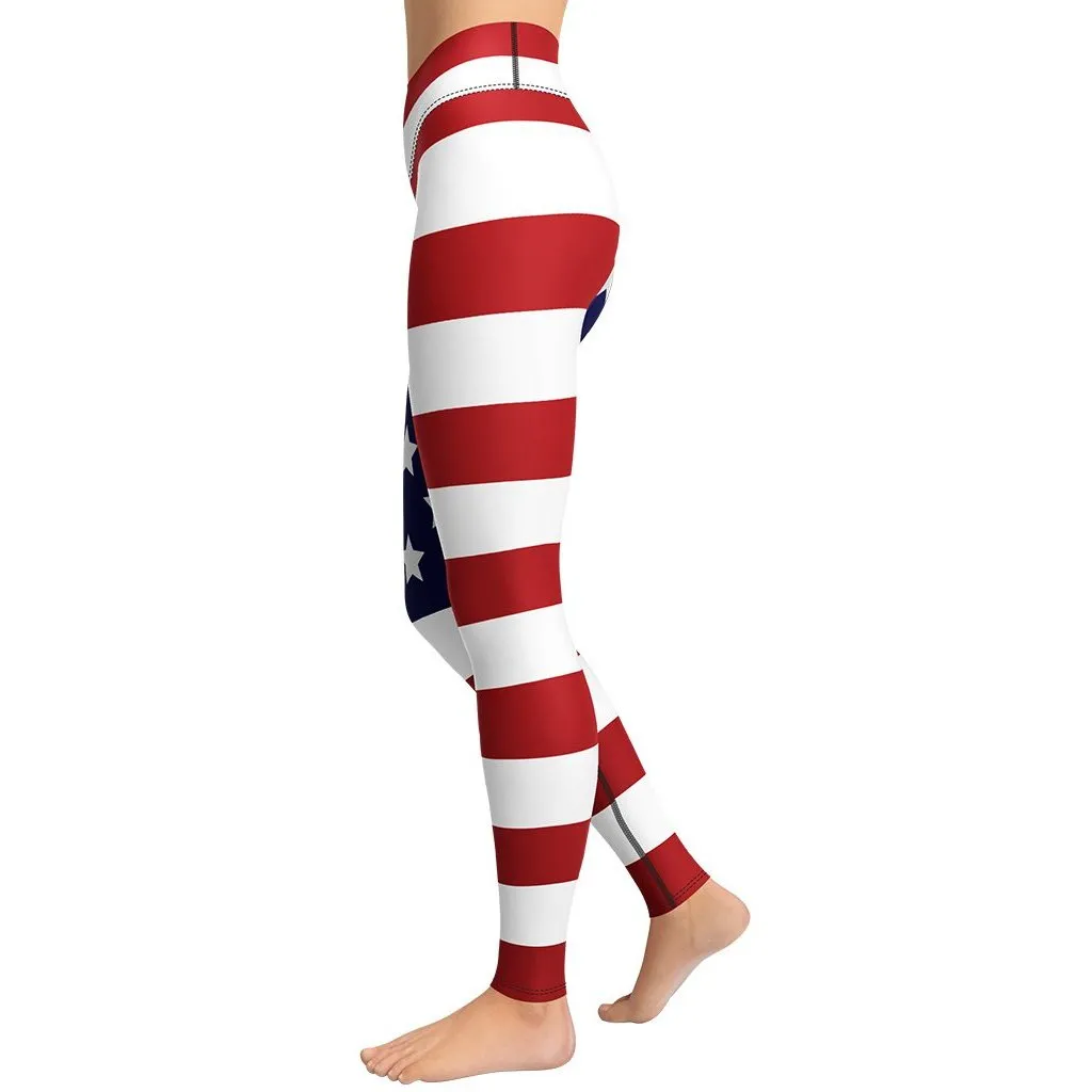 American Flag Yoga Leggings