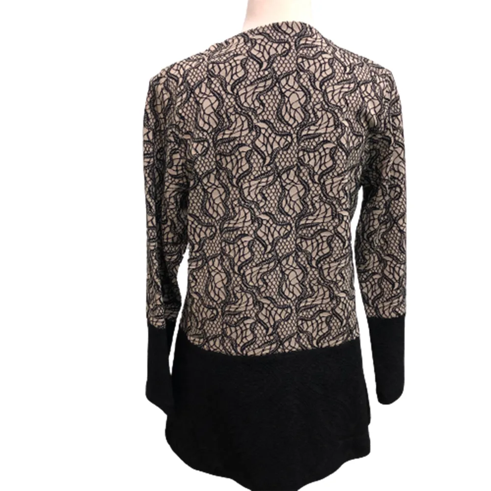 Andria Lieu Classy Long Sleeve Black/Beige