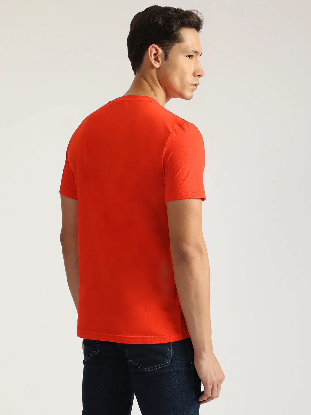 Antony Morato Men Red Printed Round Neck Short Sleeves T-Shirt