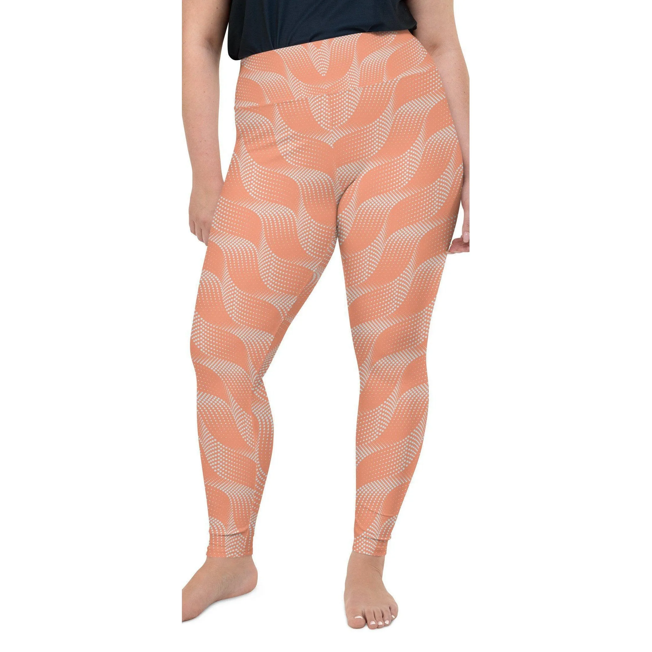 Apricot Wave Plus Size Leggings