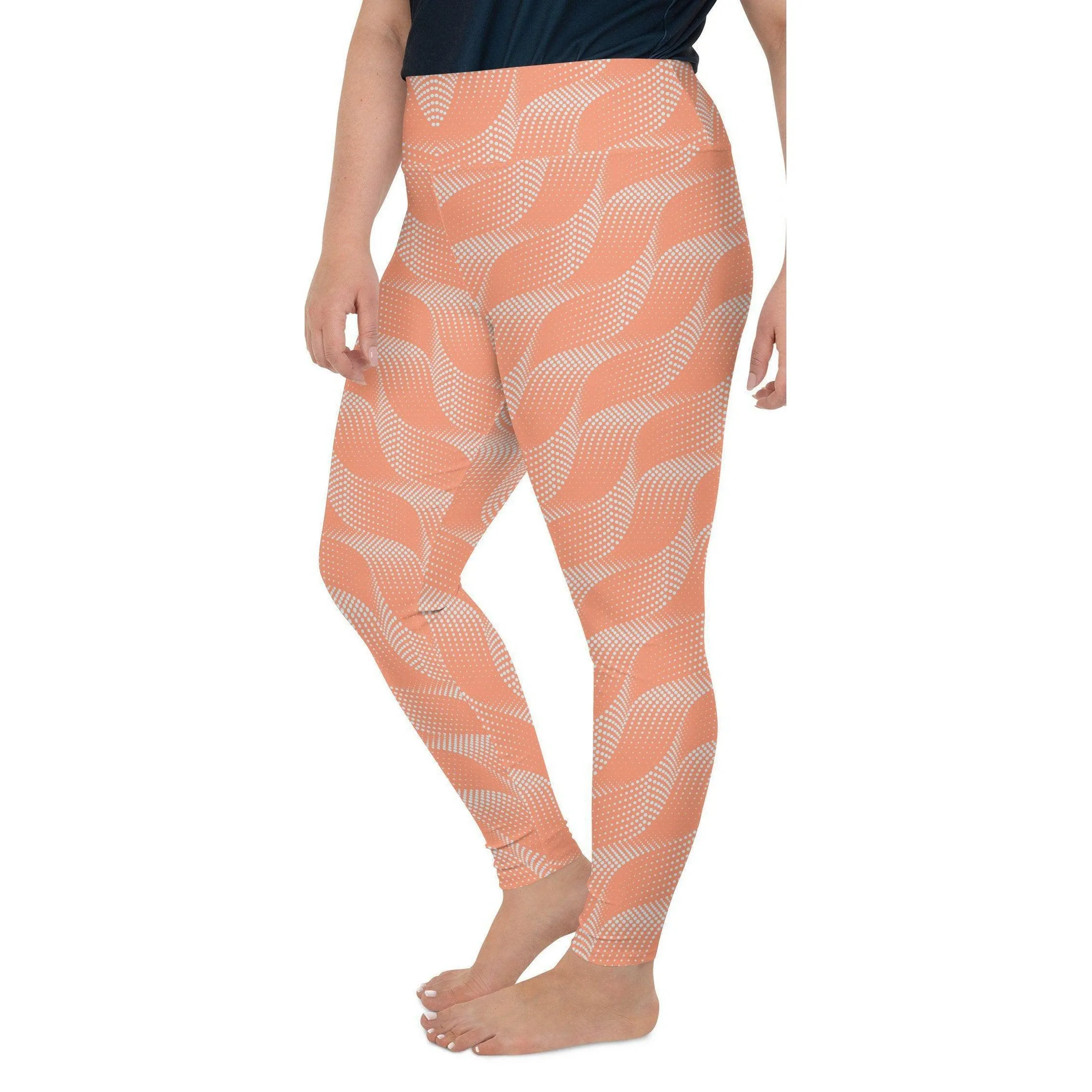 Apricot Wave Plus Size Leggings