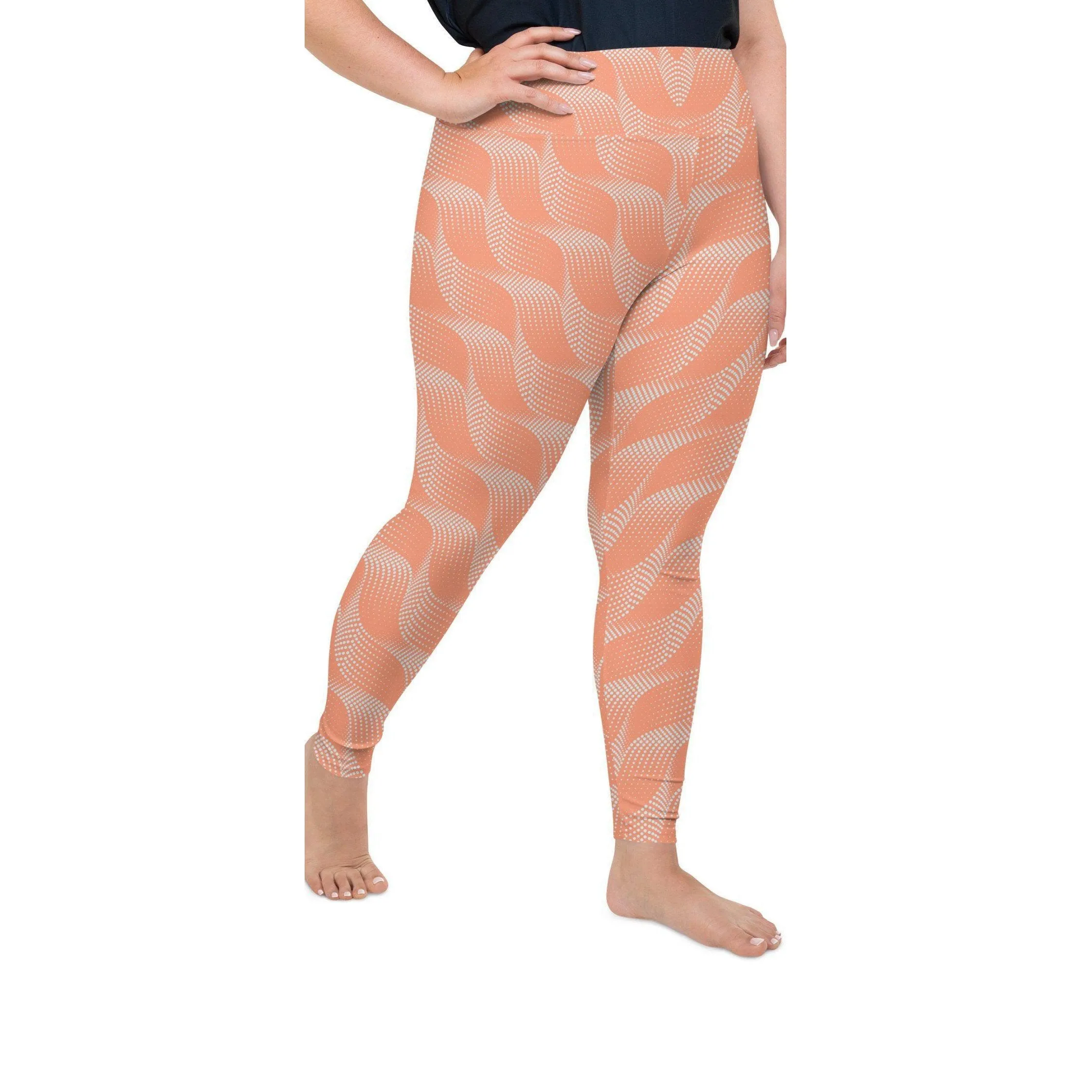 Apricot Wave Plus Size Leggings