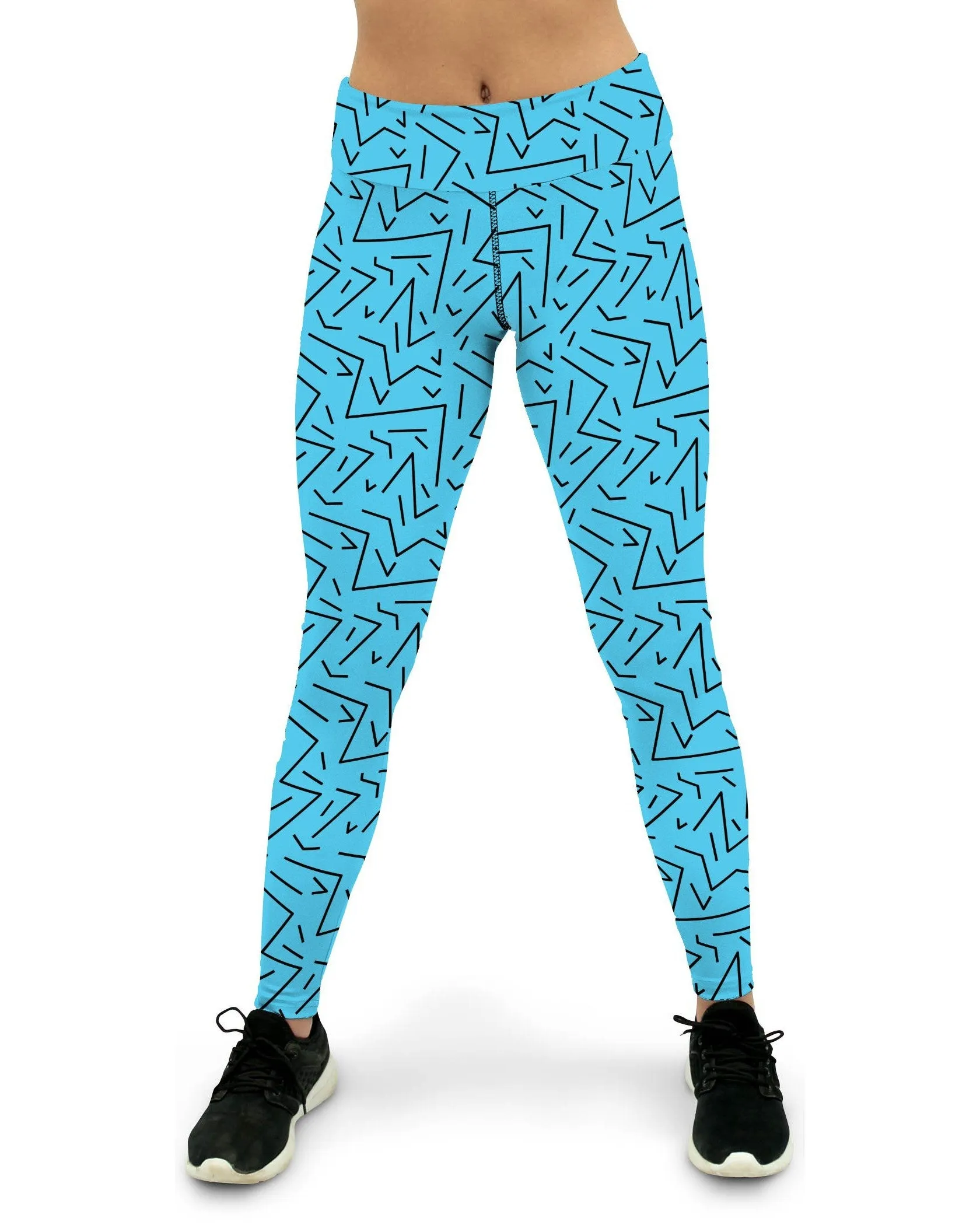 Aqua Black Line Yoga Pants