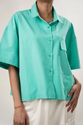 Aqua Green Oversized Shirt