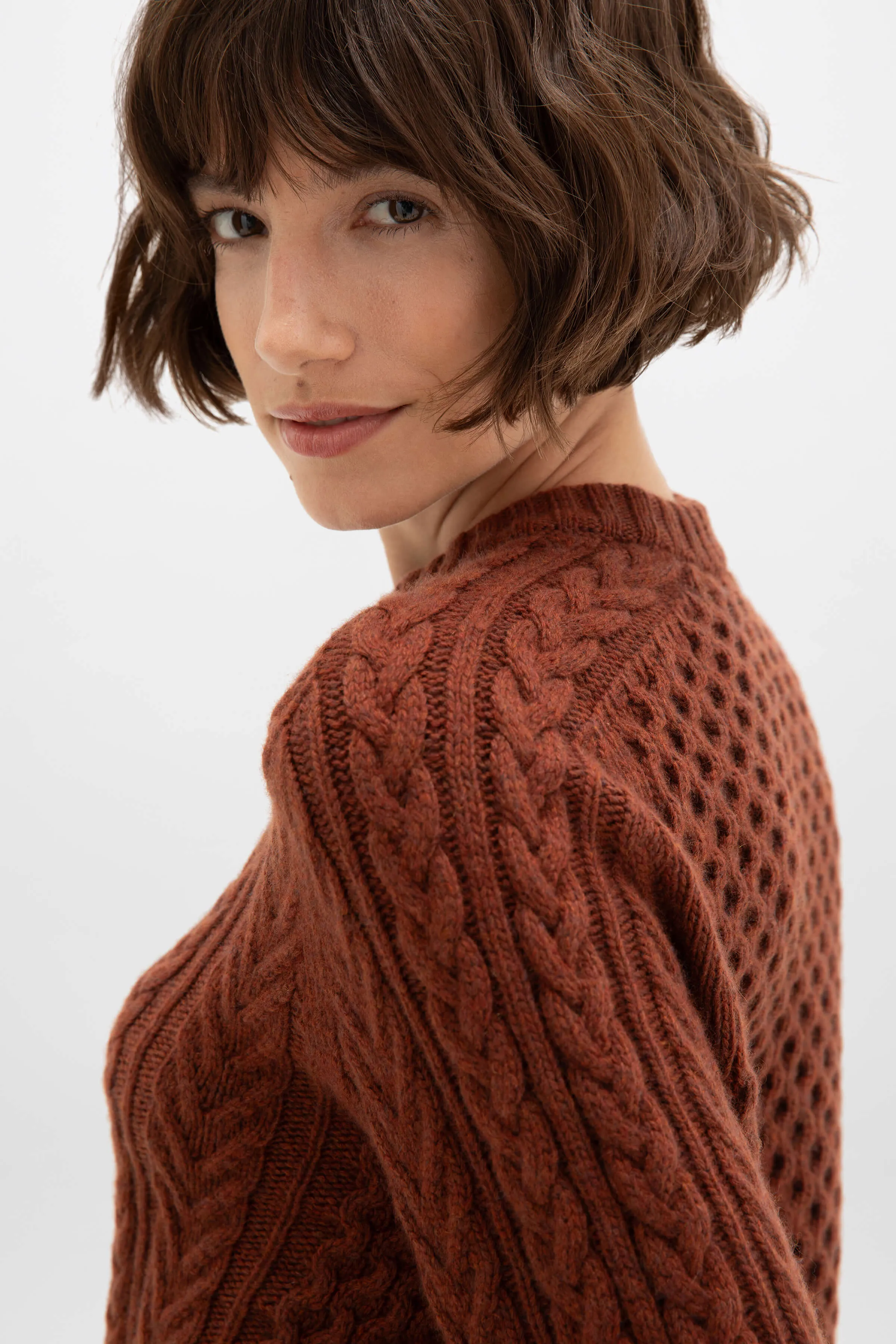 Aran Cable Cashmere Jumper