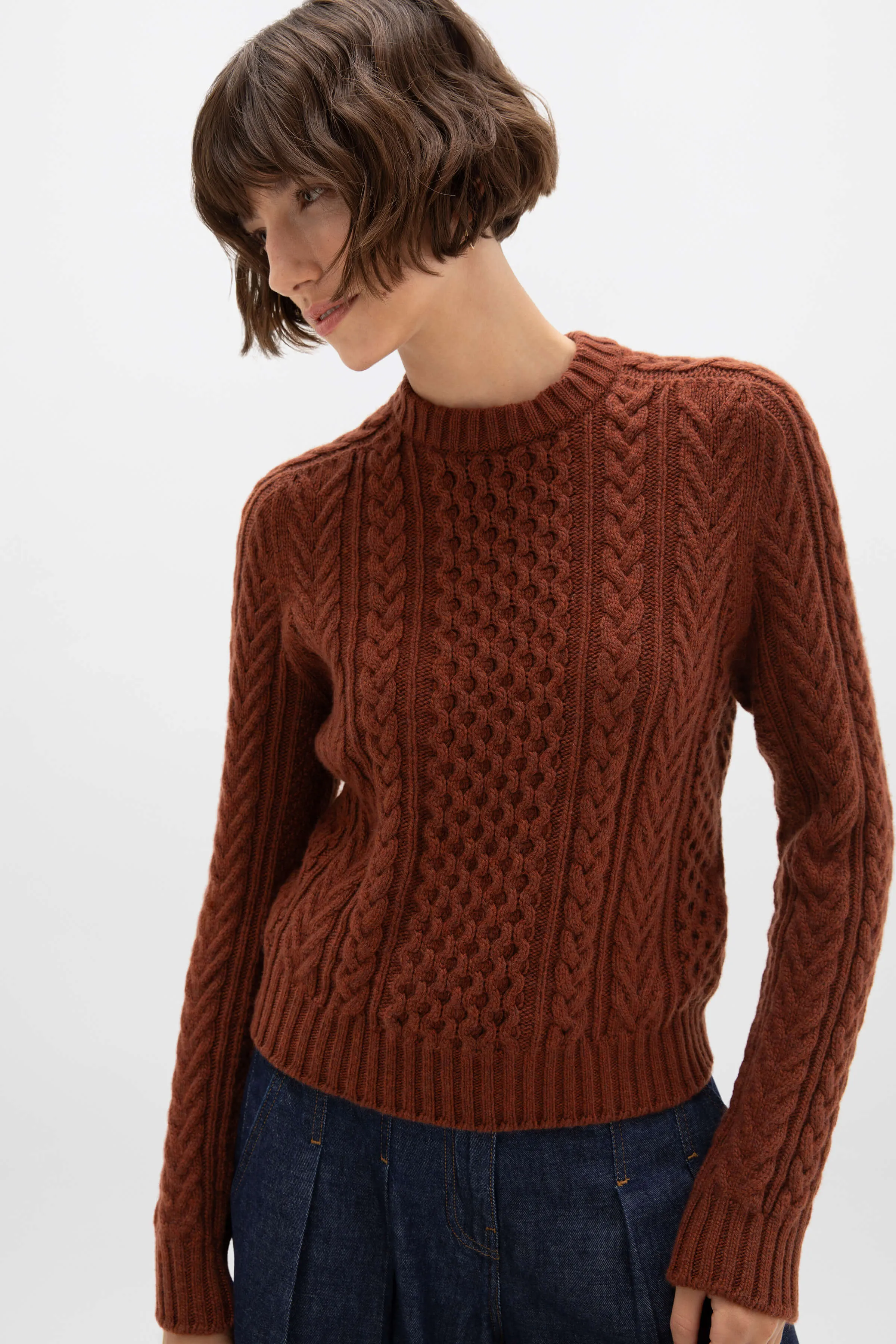 Aran Cable Cashmere Jumper