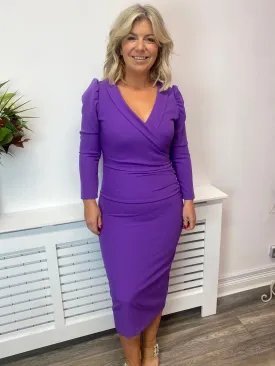 Ariia Midi Dress (Purple)