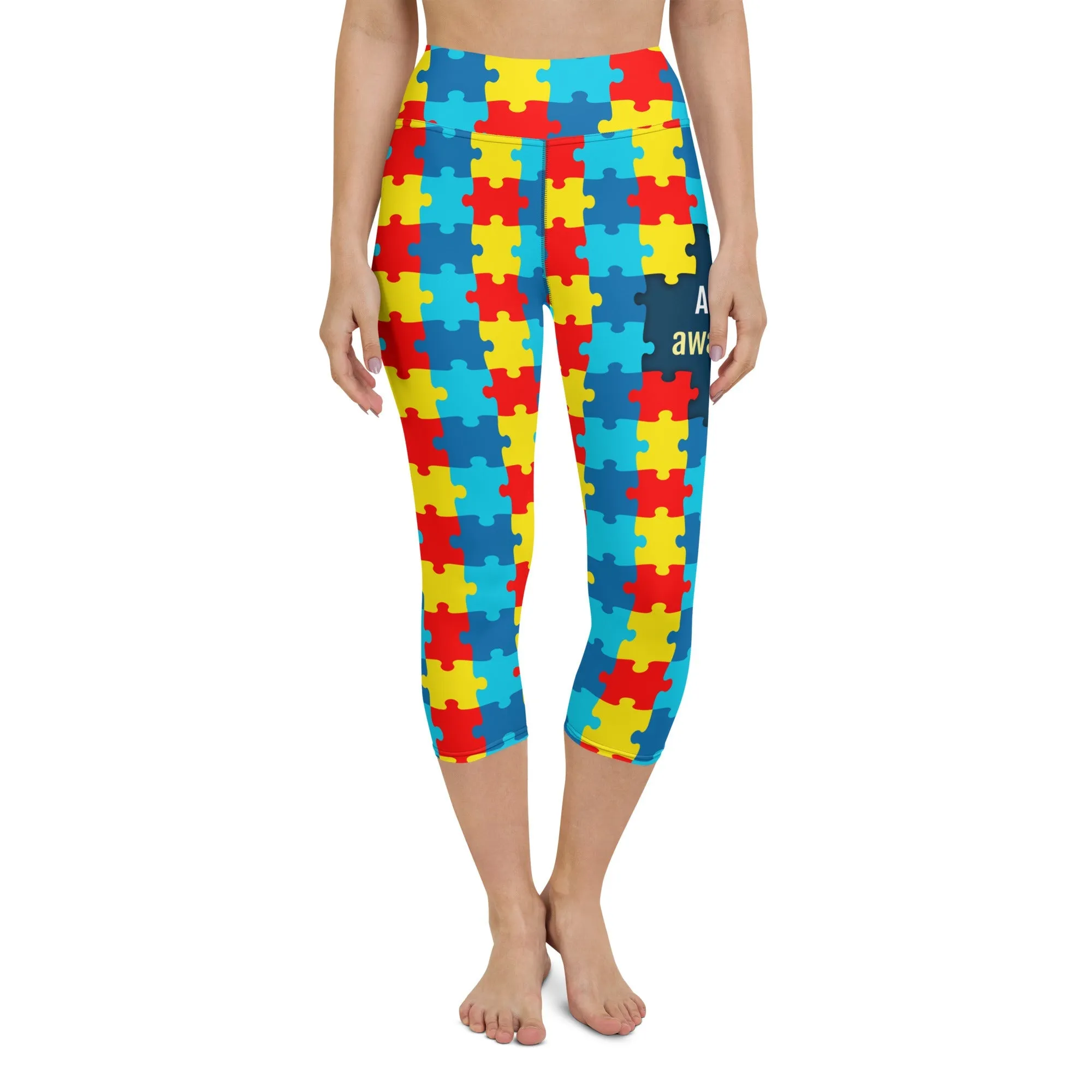 Autism Awareness Yoga Capris