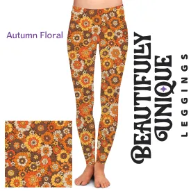 Autumn Floral - High-quality Leggings