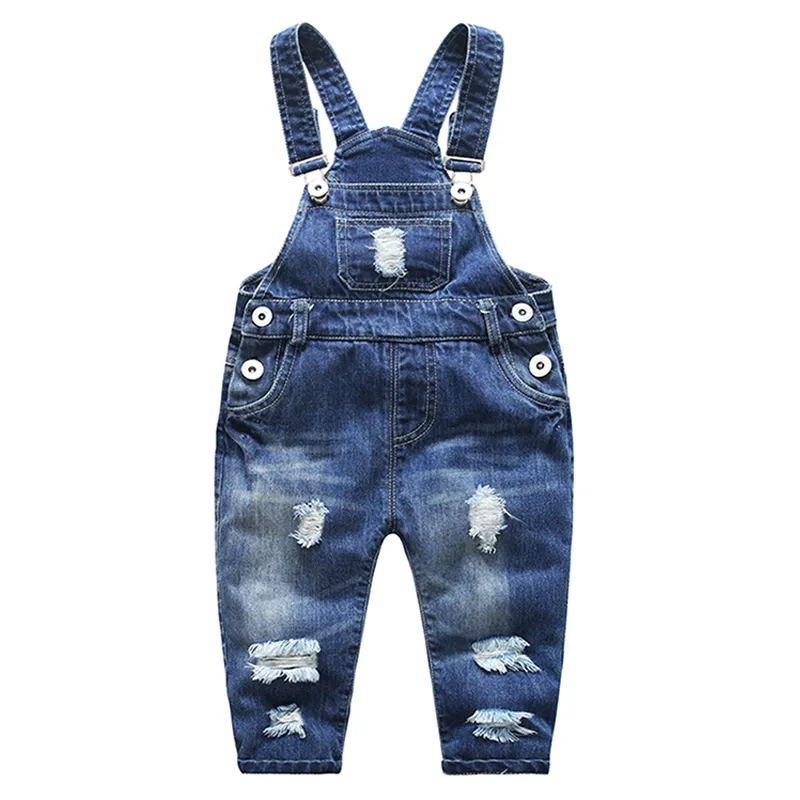 Baby Girls Boys Jeans Overalls Small Bib Pocket Denim Workwear