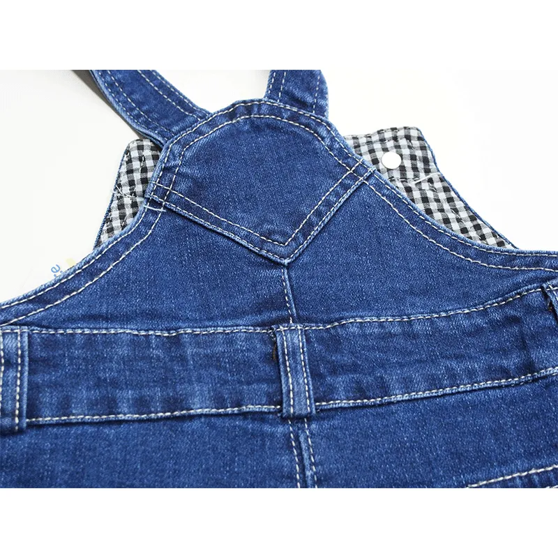 Baby Girls Boys Jeans Overalls Small Bib Pocket Denim Workwear