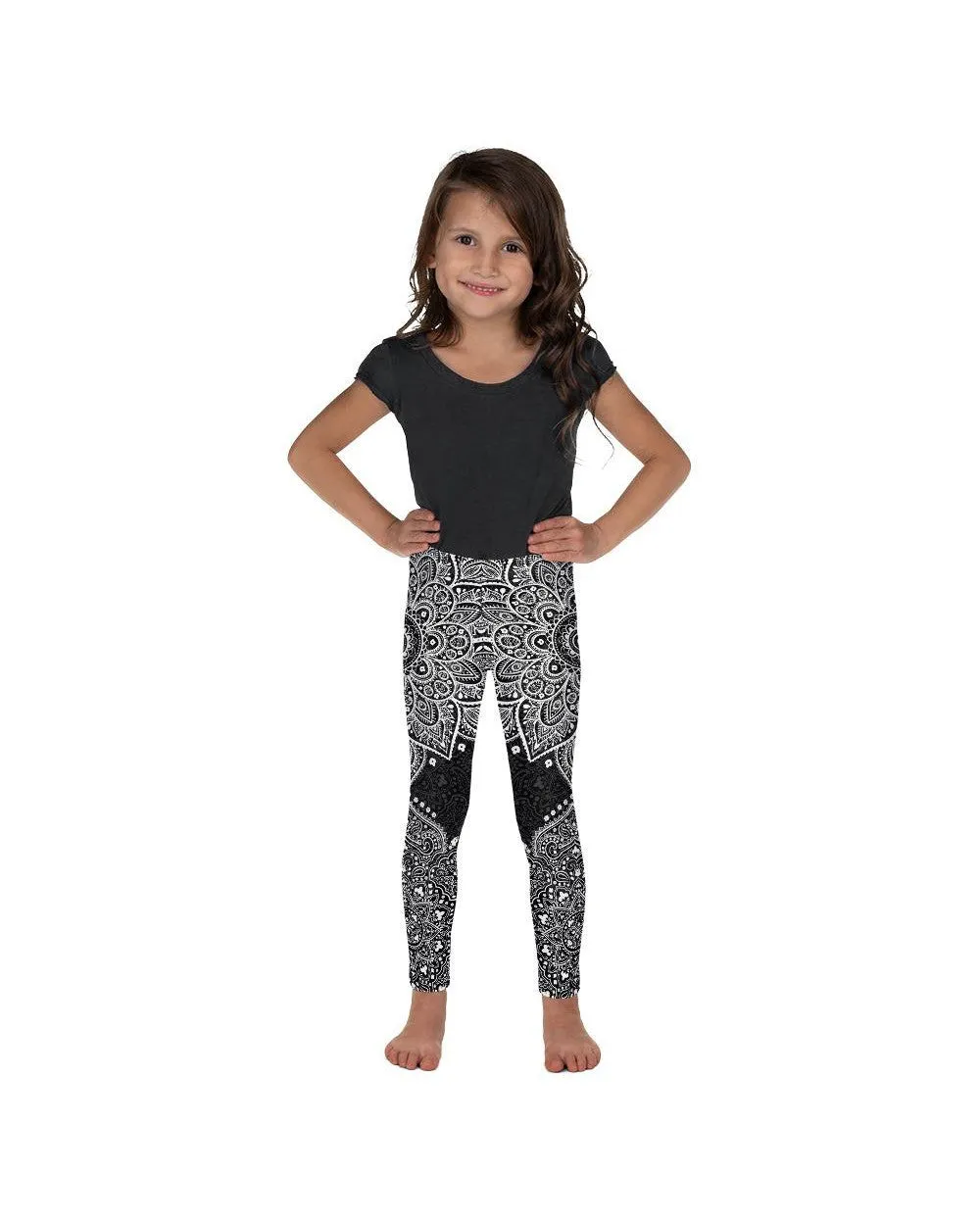 B&W Mandala Kid's Leggings