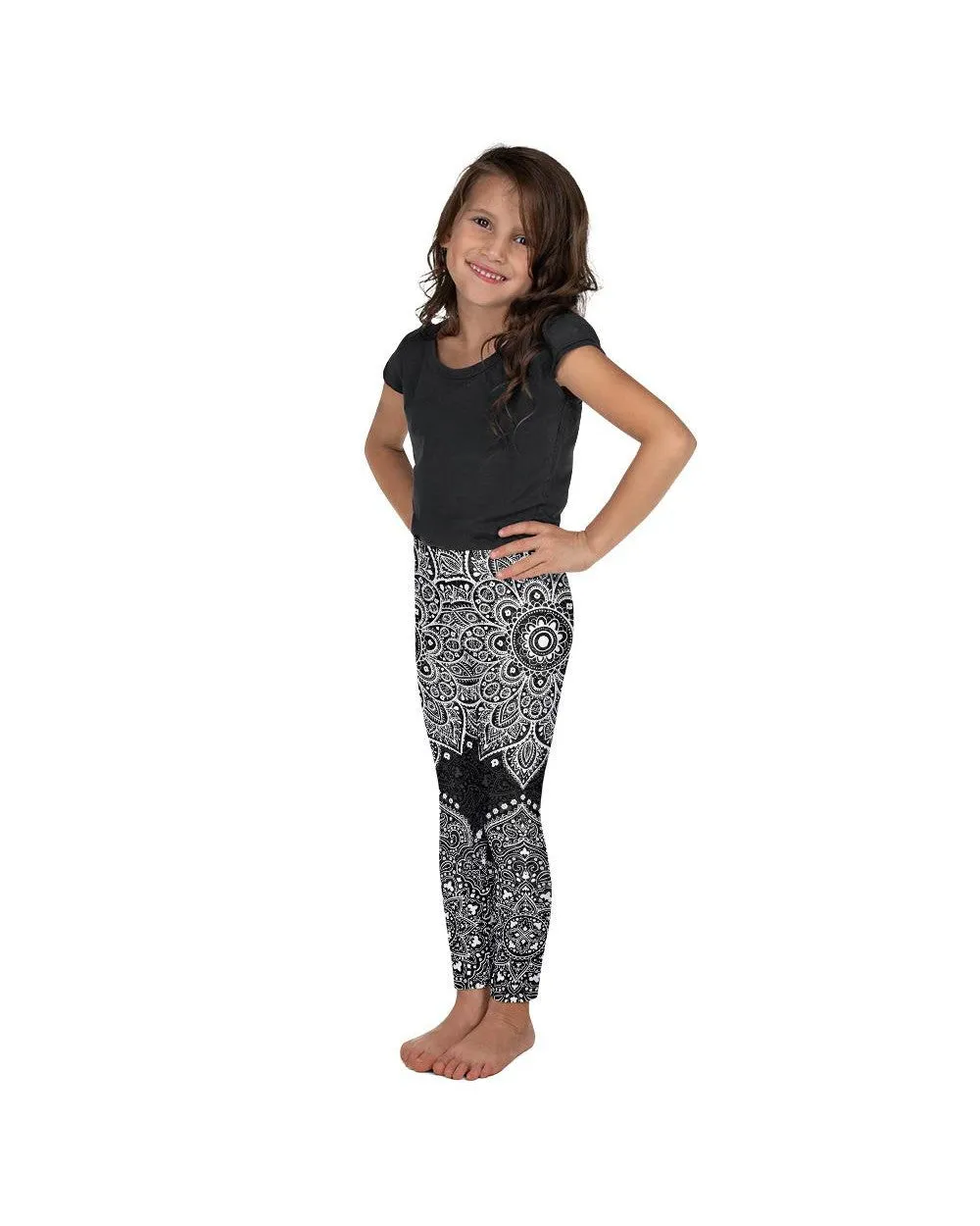 B&W Mandala Kid's Leggings