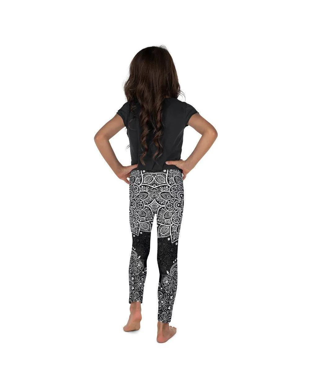 B&W Mandala Kid's Leggings