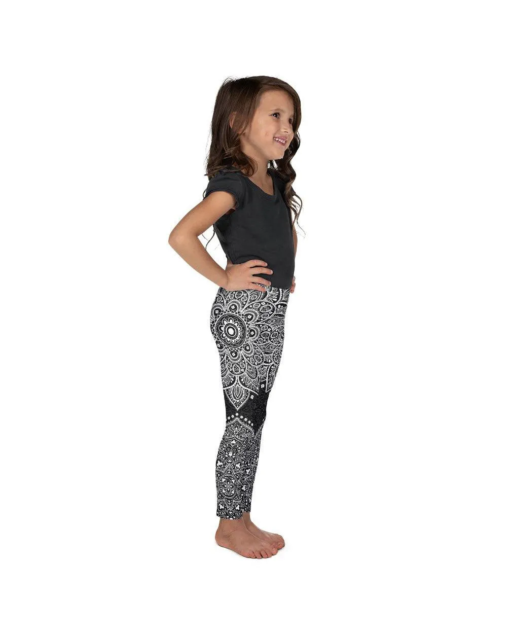 B&W Mandala Kid's Leggings