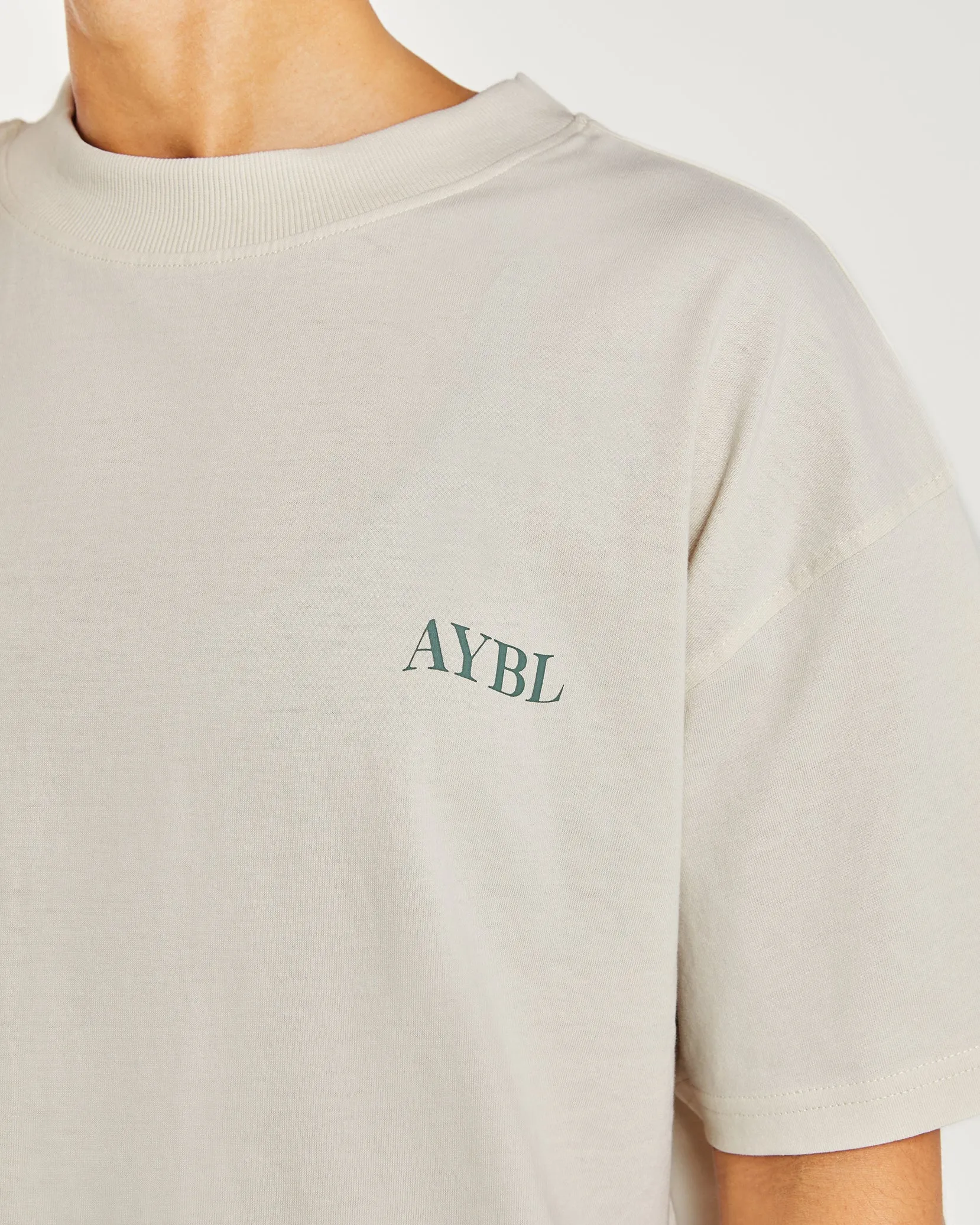 Be Good To Yourself Oversized T Shirt - Off White/Green