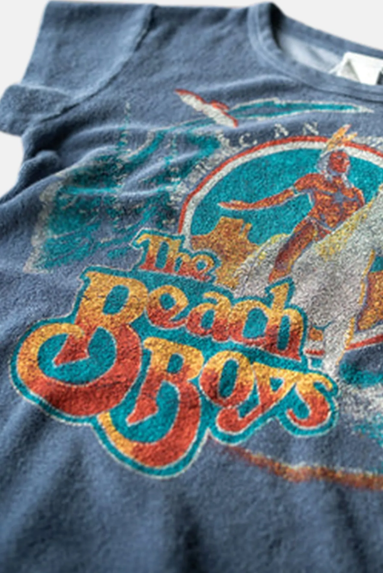 Beach Boys Terrycloth Shrunken Tee Navy