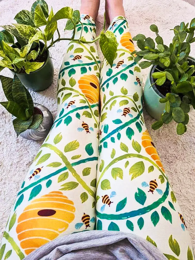 Beehive (Exclusive) - High-quality Handcrafted Vibrant Leggings