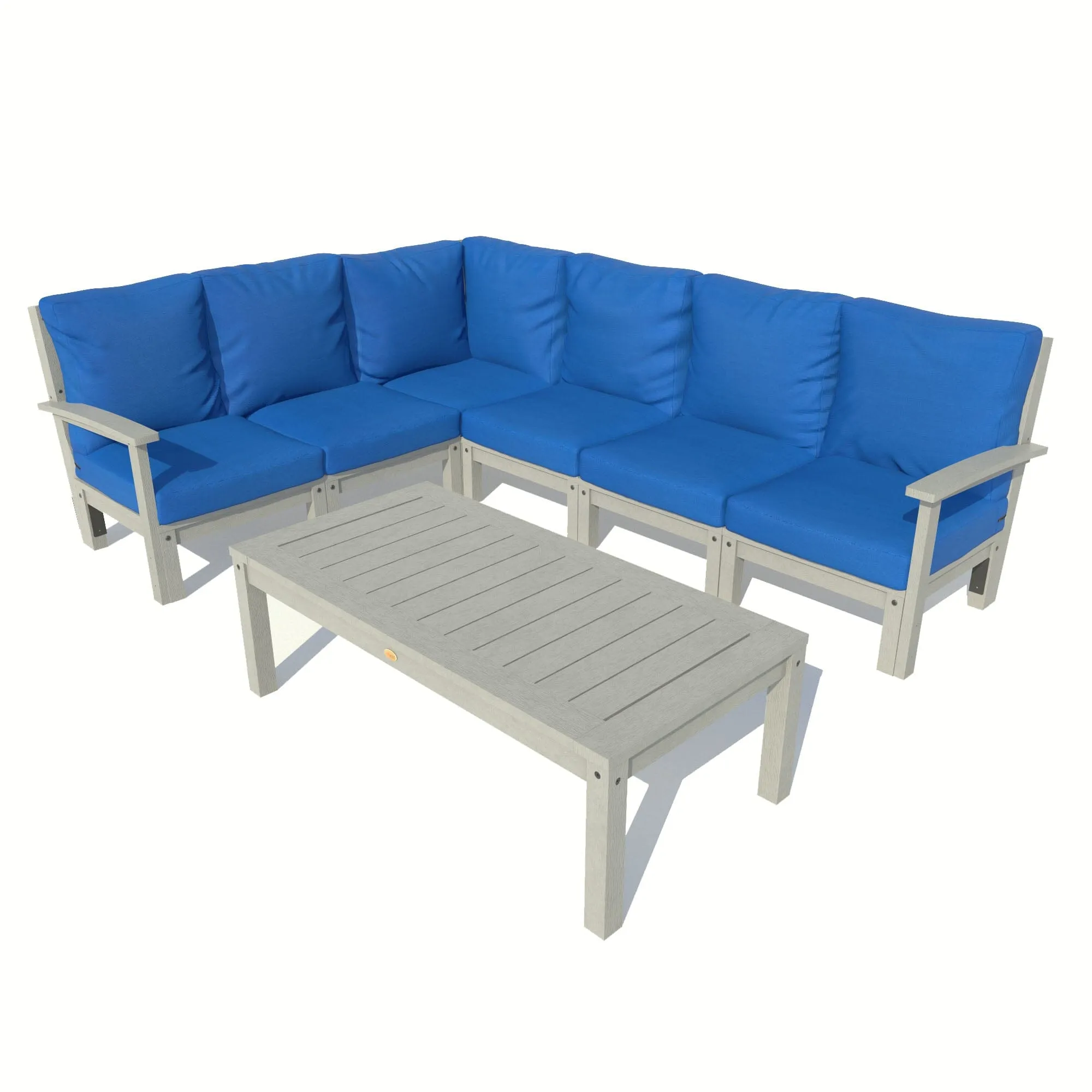 Bespoke Deep Seating: 7 Piece Sectional Sofa Set with Conversation Table