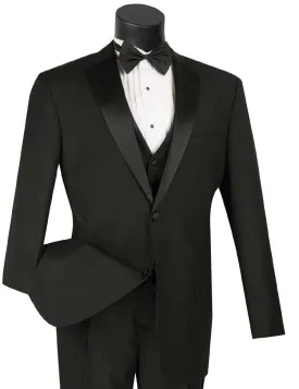 Black Tuxedo 3 Piece Regular Fit with Black Bow Tie