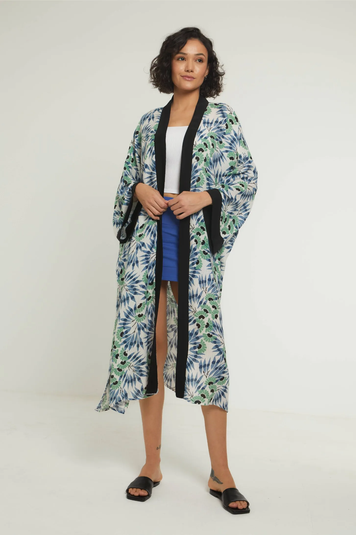 BLOSSOM DREAMS KIMONO - GREEN