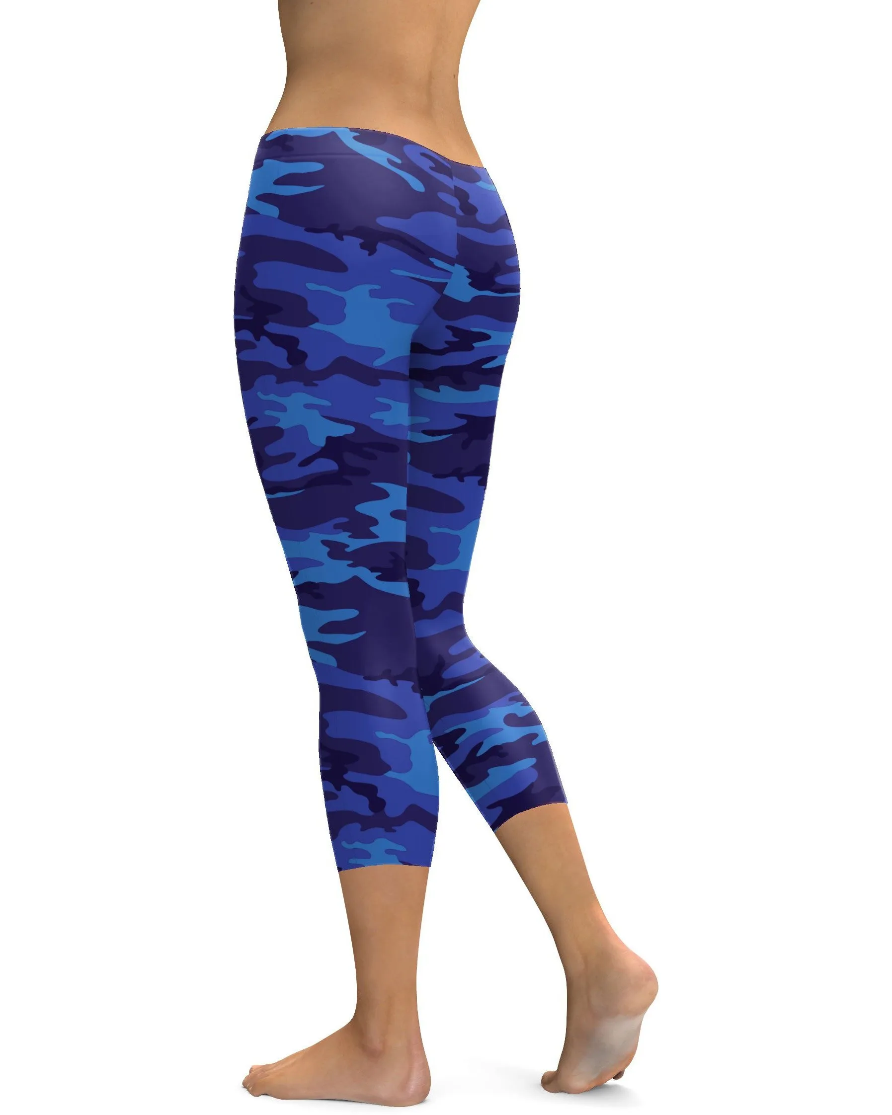 Blue Camo Capris