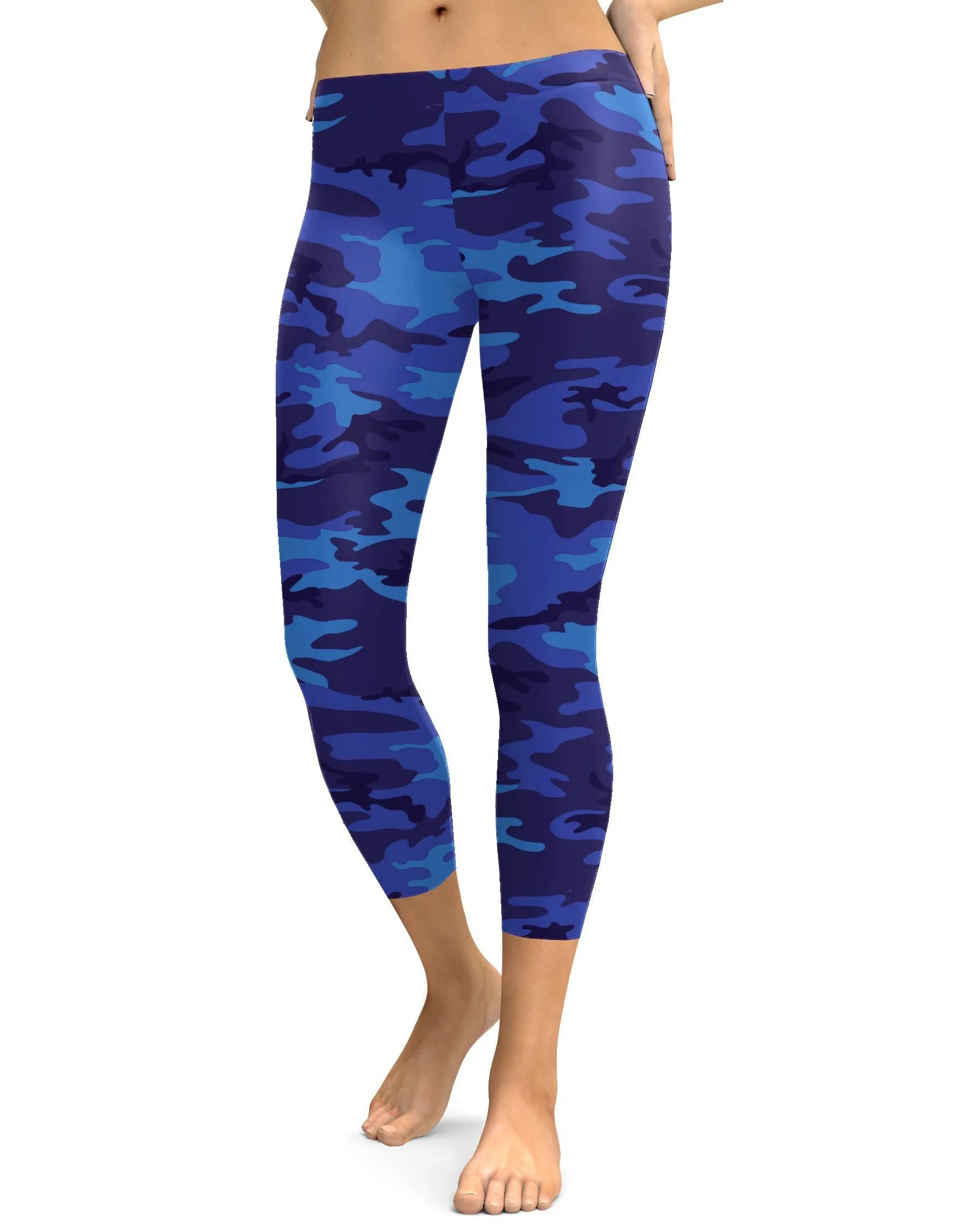 Blue Camo Capris