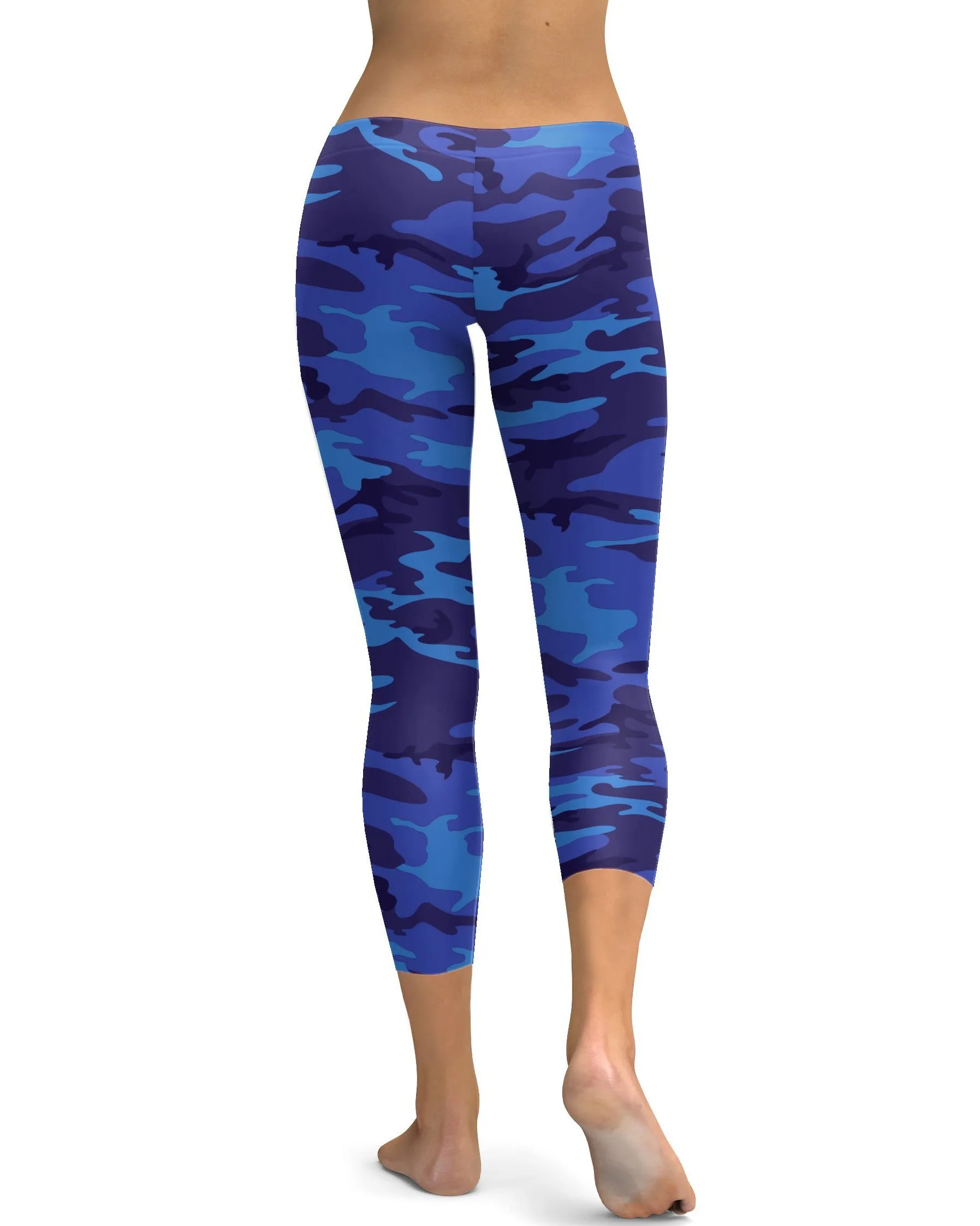 Blue Camo Capris