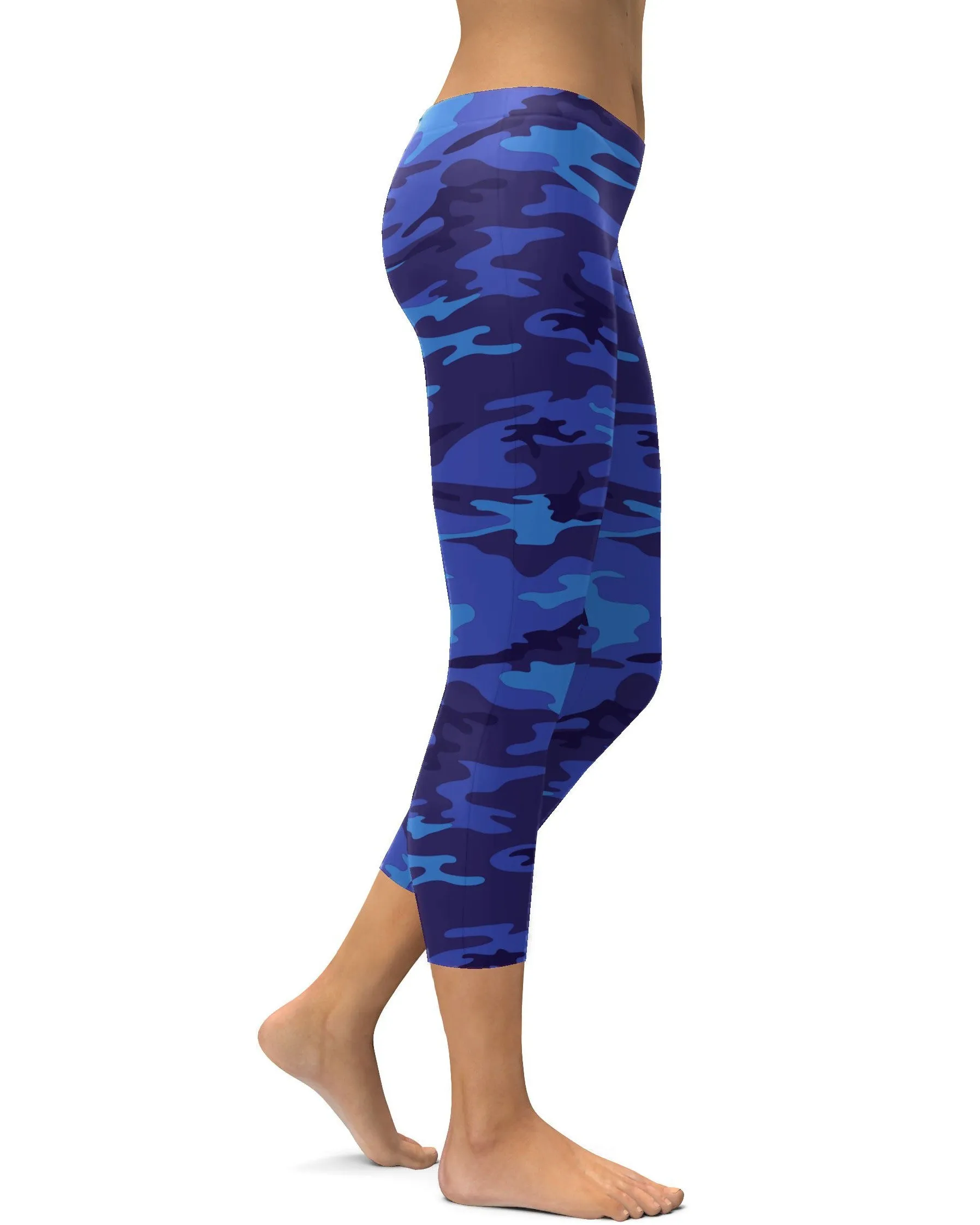 Blue Camo Capris