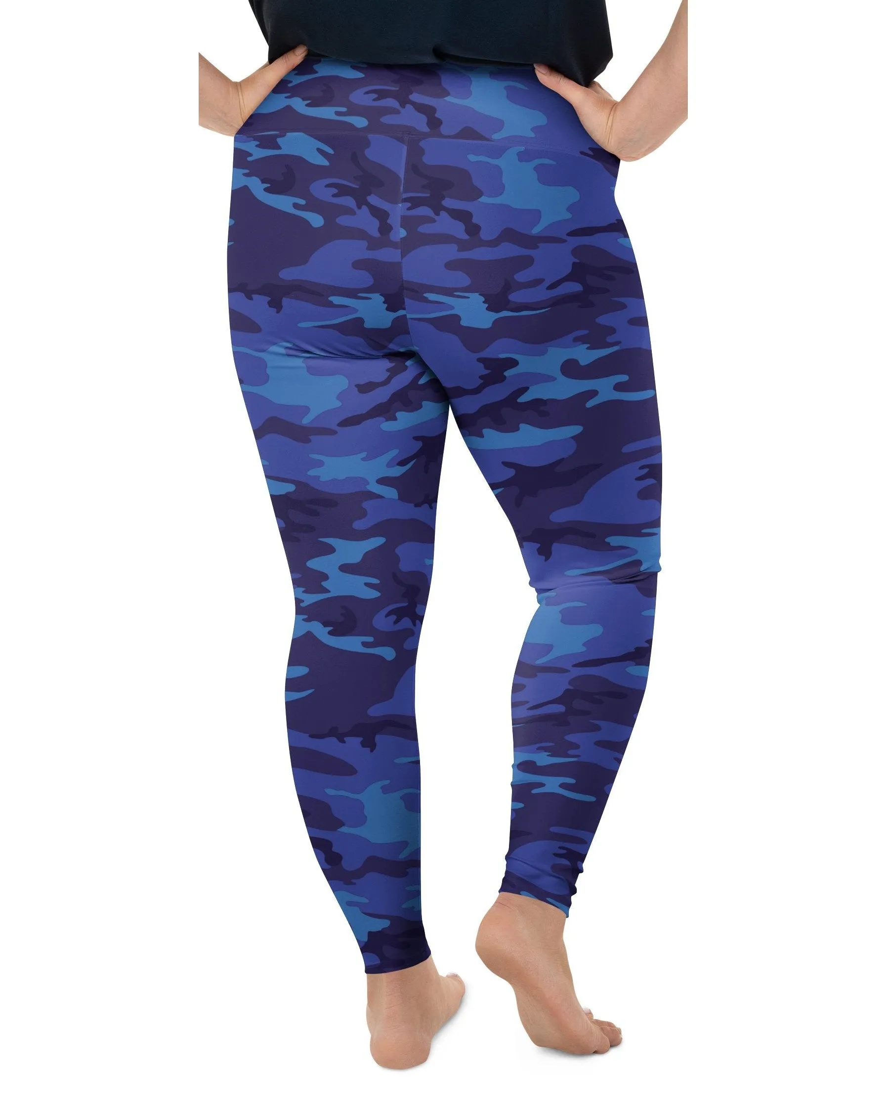 Blue Camo Plus Size Leggings