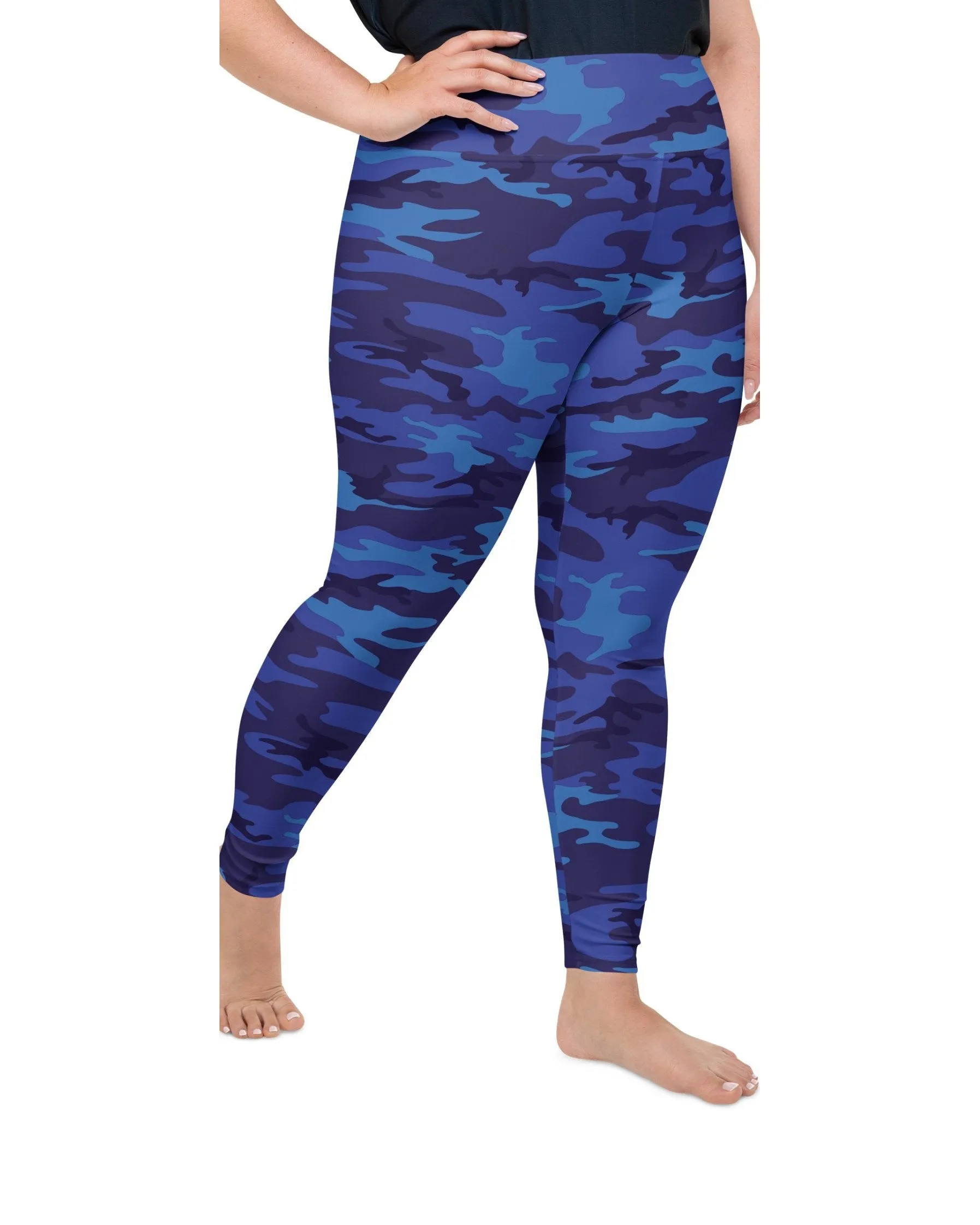 Blue Camo Plus Size Leggings