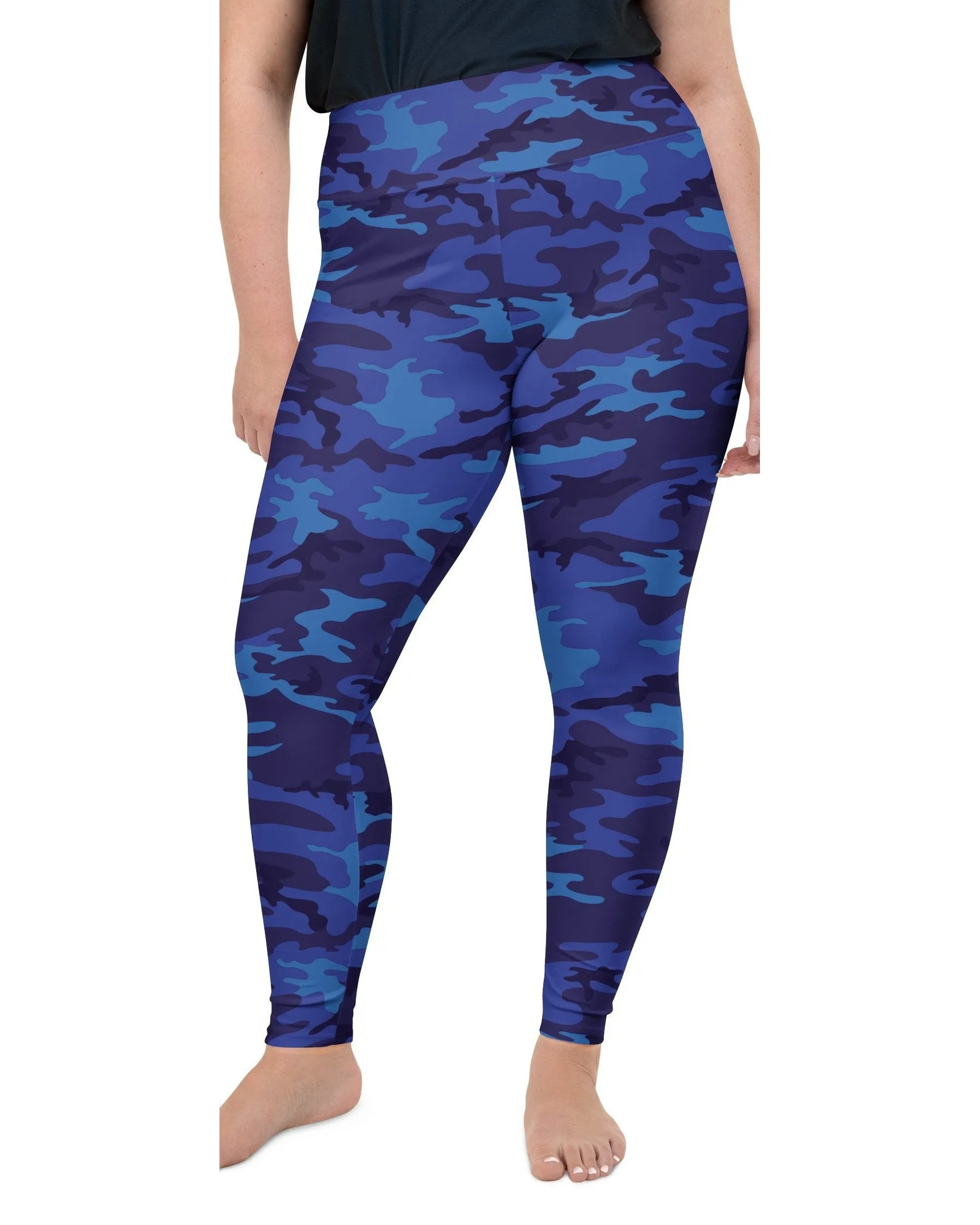 Blue Camo Plus Size Leggings