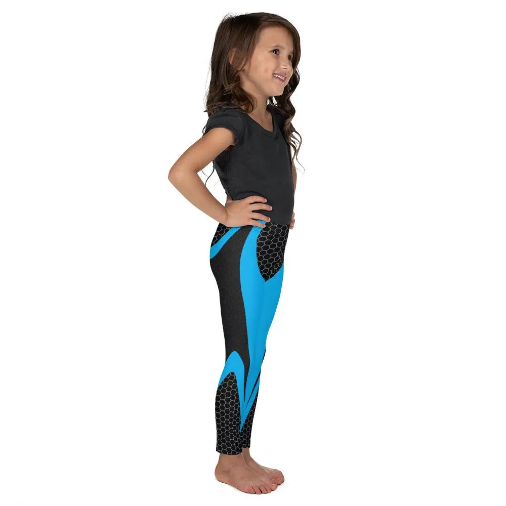 Blue Honeycomb Carbon Kid's Leggings