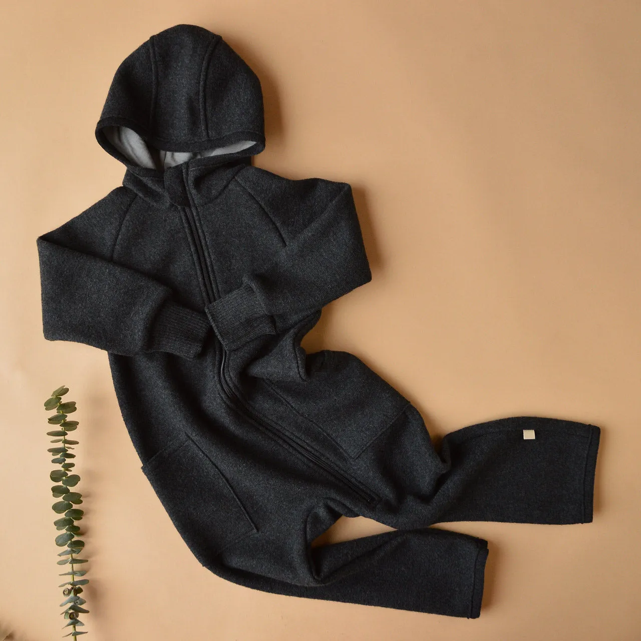 Boiled Wool Zip Overalls (3-6y)