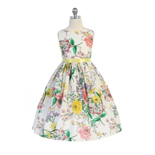 Botanical Flower Cotton Dress