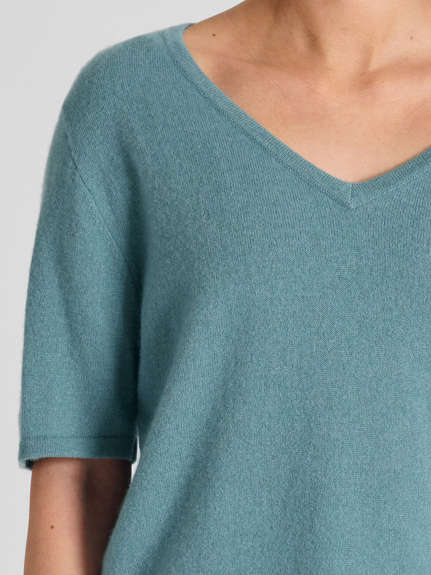 Cashmere T-shirt "Iben" - arctic