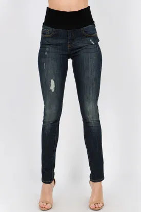 Casual Deep Wash High Waist Jeans